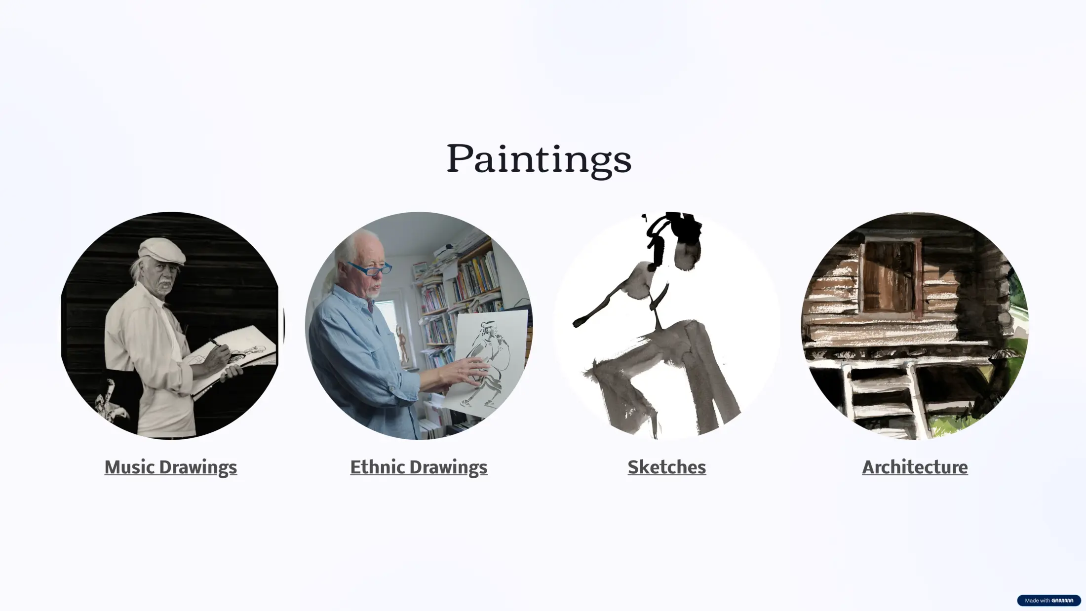 A selection of Martin Ehrling's paintings